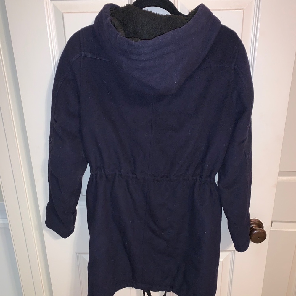Zara Basic Button Down Hooded Coat - image 4